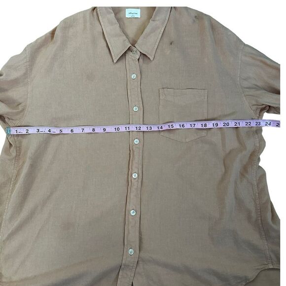 Wilfred Free ~ Salmon colored Linen Blend ~ long-sleeved shirt ~ size Small - Picture 8 of 11